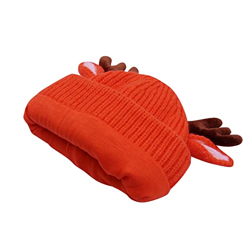 Baby Beanie Hat Cute Antlers Reindeer Crochet Knitted Hat Winter Warm Cap for Toddler Boys Girls3