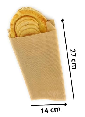 Miniatura 9 de 250 Bolsas Para Bocadillos Colegio, Bolsas De Papel Kraft Para Restaurantes, Alimentación Tamaño 14 6 X 27 Cm