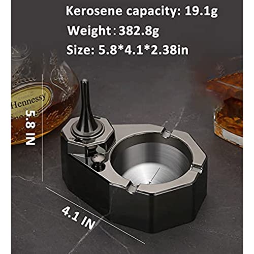 Cenicero de metal y encendedor recargable para un escritorio elegante 7