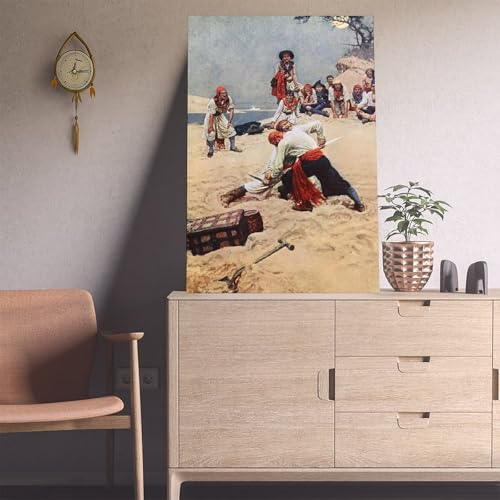 Poster Who Shall Be Captain Howard Pyle impression sur toile pour mur vide