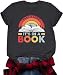 Reading Rainbow Shirt Women Teacher Shirts Book Lover Librarian Gifts Tee Tops