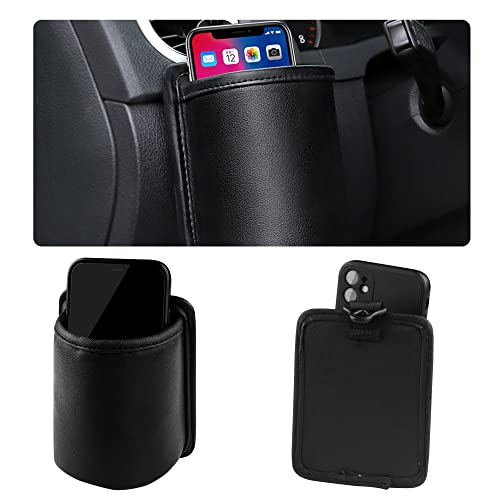 XEMINAN Car Storage Bag, Creative car Storage Box, car Vent Storage Bag, Multi-Function Mobile Phone Box in The car, car Storage Box, Glasses Coin Bank Card Key Storage Box, car Accessories(Black)