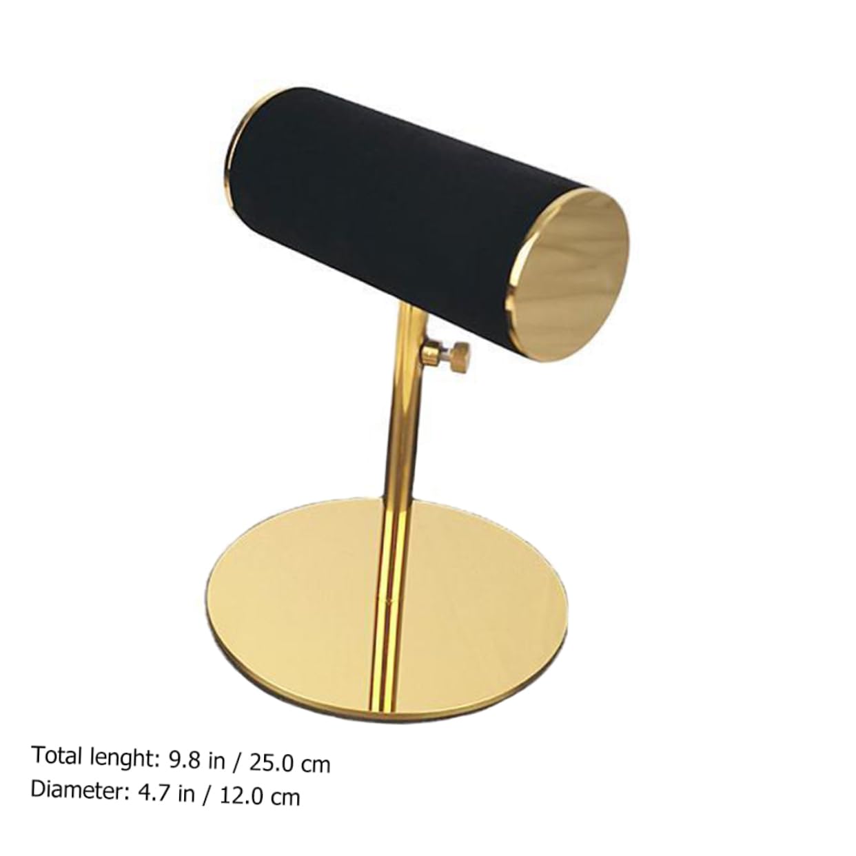 SHERCHPRY Espositore per Orologi in Acciaio Inox e Flanella, Nero, Elegante e Pratico per Tavolo da Cosmetici o Negozio, Display e Storage