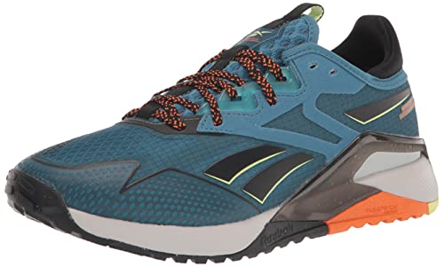Reebok Men's Nano X2 Tr Adventure Cross Trainer, Steely Blue/Black/Smash Orange, 8.5
