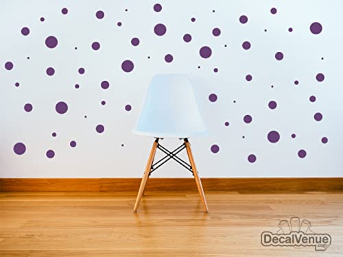 Set de 100 vinilos decorativos círculos morados miniatura 3