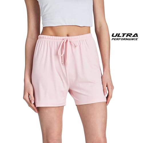 Image of Ultra Performance 3 Pack Womens Boxer Shorts Soft Pajama Sleep Lounge Short | 95% polyester, 5% spandex; moisture-wicking; ideal for sleeping, lounging, casual wear, pajama pj shorts, Yummy shorts women
