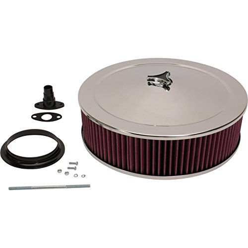 Chrome Air Cleaner w/Washable Filter, 14 x 4 Inch