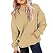 Cute Girl Hoodies 10-12 Long Sleeve Sweatshirt Girls 10-12 Preppy Fall Solid Plain Fashion Girls Hoodie Sweatshirts Size 7-8 Winter Sweaters For 14-16 Size With Pockets Khaki 9-10 Years Soft