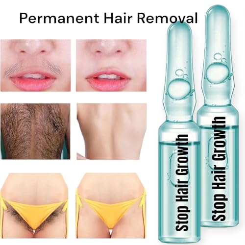 Image of ZeroPathy 2ml x 10 Hair Inhibition Ampoule | 90 Days Permanently Hair stop Treatment Removal Serum for Bikini, Chin, Underarm & Intimate Hair | Herbal Unisex Use After Threading or face Cream
