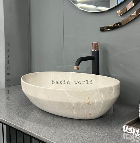 Image of IMPORTED Ceramic Wash Basin Countertop Tabletop Bathroom Sink Wash Basin (20 x 14.5 x 5.5 INCH) NCTT-441