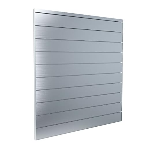 Proslat 88901 Aluminum Slatwall Garage Organize Storage System, 4 x 4', Silver