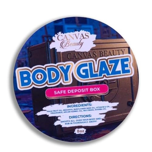 Canvas Beauty Body Glaze Safe Deposit Box - Moisturizing Non-Greasy Body Butter for Women With Beeswax Jojoba Oil and Rice Bran for Soft and Glossy Skin