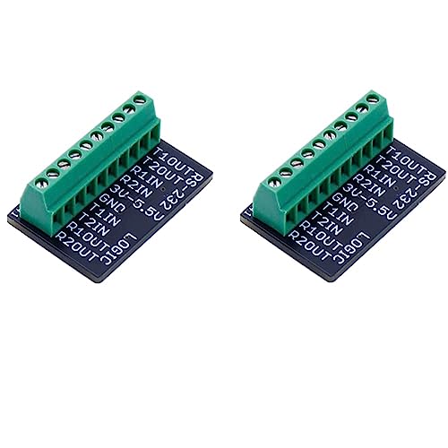 Treedix 2pcs Mini RS232 to TTL MAX3232 Convert Adapter Board Transceiver Breakout Board 3v-5v