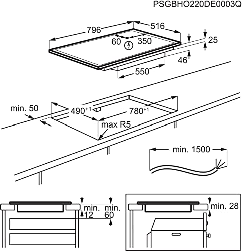 Induktionskochfeld 80 cm AEG IKE84441XB mit Touchscreen und Hob²Hood-Funktion