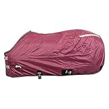 Weaver Leather 420D Nylon Stable Sheet Horse Blanket - Double Buckle Front Closures for Easy on and Off, Burgundy, 72'
