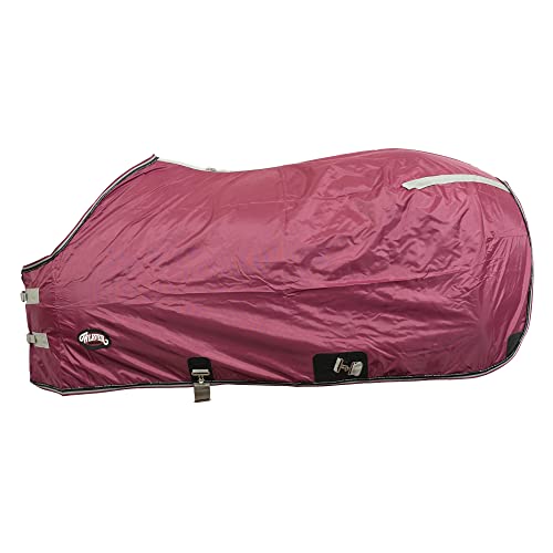 Weaver Leather 420D Nylon Stable Sheet Horse Blanket - Double Buckle Front Closures for Easy on and Off, Burgundy, 72