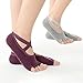 2 Paires De Chaussettes AntidéRapantes Sans Orteils Pour Femmes, Chaussettes SéParatrices D'Orteils, Chaussettes De Yoga Sans Orteils, Chaussettes Pilates, Chaussettes De Yoga Fitness AntidéRapantes