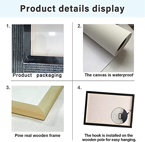 Siozoxis Heron Bathroom Wall Art Black And White Animal Kitchen Canvas Wall Decor Rustic Farmhouse Bedroom Pictures Prints Wall Decorations Vintage Funny Office Framed Artwork 12 X 16 Inches #TOP4