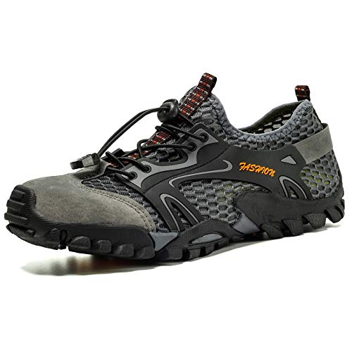 Mens Quick Dry Water Shoes, Mesh Hiking Trekking Outdoor Aqua Footwear, Camping, River Creek, Rainforest Hike,Beach2