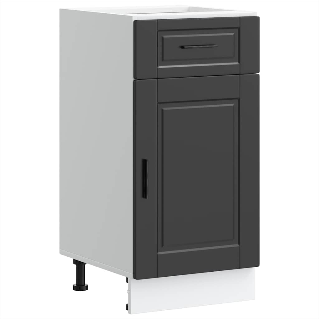 (Black, 40 X 46 X 81.5 Cm) Vidaxl Kitchen Base Cabinetâ Porto Black Engineered Wood Sink Base Cabinet 8721158422941
