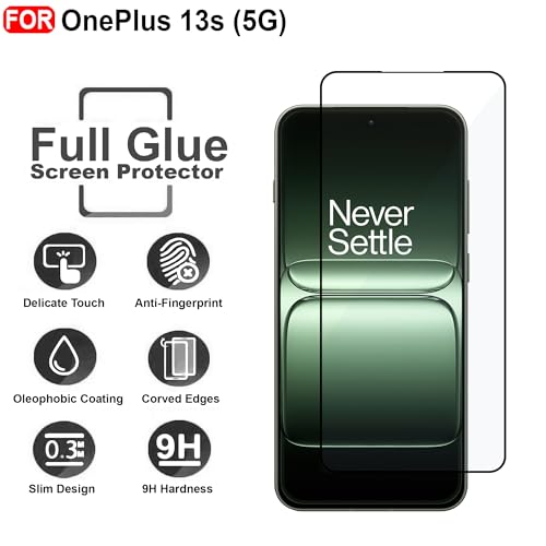 Image of CEDO Tempered Glass for OnePlus 13s (5G) / Vivo X200 Fe | Screen Protector Full HD Quality Tempered Glass Anti-Scratch Edge to Edge Coverage with Easy Installation Kit (Black)