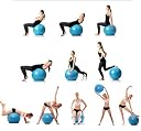 BRUSHFINCH Gym Ball - 65 cm Exercise Ball with Pump, Pregnancy, Birthing Ball for Yoga, Pilates, Fitness, Labour, Round Shape - Multi. gallery image