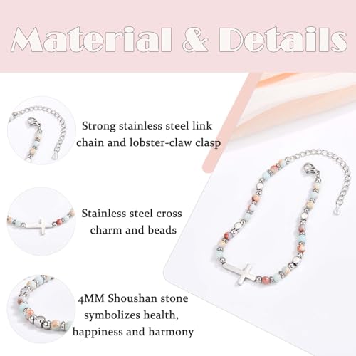 12 13 14 15 16 17 18 Year Old Birthday Gifts for Girls, Cross Birthday Bracelet Gifts with Birthday Card for Teen Girls Daughter Granddaughter Sister Niece Best Friend3