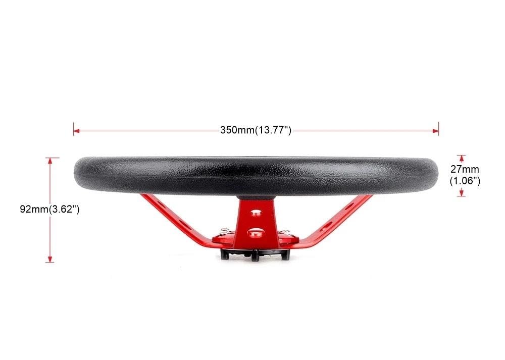 Volant voiture Pour Logitech G29 G920 G923 350 Mm 14 Pouces Auto Sport Drifting Volants Avec Plaque D'adaptation 70 Mm PCD(Noir avec du noir)