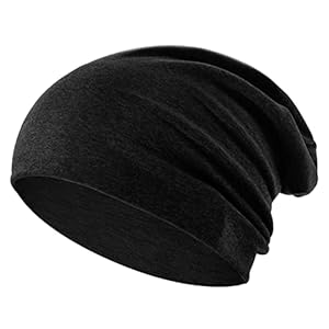 flintronic Gorro Slouch Beanie para Hombres y Mujer, Algodón Gorros de Punto Invierno, Gorro Beanie Hat Multifuncional Transpirable, Gorro Casco para Trabajo, Deporte, Dormir, Moto, Bicicleta
