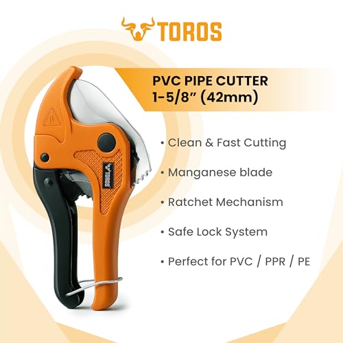 Image of PVC Pipe Cutter (TPC-301E 42MM CP),Premium High-Grade Manganese Blade and Aluminum Alloy Body || Suitable for PVC Pipes, Rubber Hoses and Plumbing Pipes Cutter