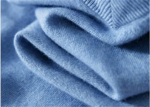 Mens V-Neck Knitted Sweater Solid Color Long Sleeves Business Casual Jumpers Slim Fit Soft Tops3