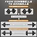 KISS GOLD Barbell Weights Dumbbells Set, Adjustable Dumbbell Sets 22Lbs 44Lbs 66Lbs 88Lbs, Solid Steel, Free Barbell Weight Set with Connector Workout Home Gym for Men Women Strength Training Shaping