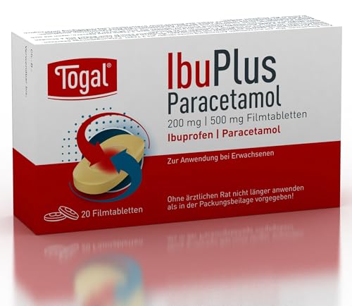 Togal IbuPlus - stark schnell längere Wirkdauer und gut verträglich 20 Stück Filmtabletten