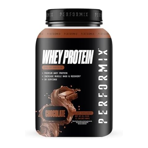 PERFORMIX - Whey Protein Isolate Blend - 24g of Protein - 5.4g of BCAAs - 110 Calories - Muscle Building & Post Workout Recovery - 100% Whey Protein Powder - 1.98 lbs - 30 Servings - Chocolate Cover