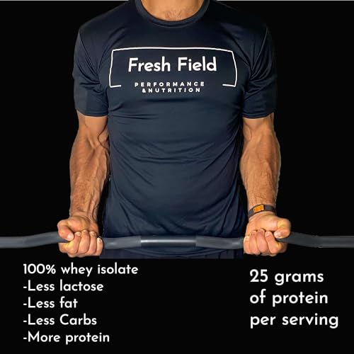 Fresh Field Chocolate Protein Powder - All Natural Whey Protein Powder - Gluten Free Protein Isolate (25 gm) - Soy & Sugar Free Isolate Whey Protein - 30 Servings with One Scoop Size - Image 6