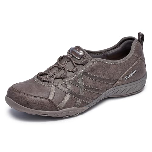 Skechers Women's Breathe-easy - Days End, Dark Taupe, 8.5