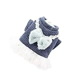 MaNMaNing Hundemantel für Hunde Warmer Hund Wintermantel Haustierhaustierhalsband 1pc Kleidung kleidet Winterschalstrickjacke Nette Haustierkleidung (Dark Blue, XS)