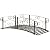 Outsunny 6' Metal Arch Backyard Garden Bridge, Safety Siderails, Arc Footbridge for Backyard Creek, Stream, Pond, Bronze