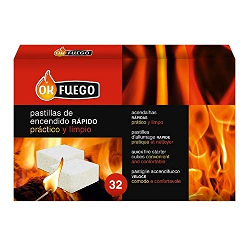 Ok Fuego 87002 Pastillas Encendido, Carbón, Talla Única