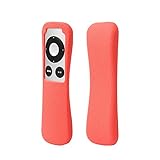 SIKAI Protective Case for Apple TV 2 3 Remote Shockproof Silicone Cover for Apple TV Remote Skin-Friendly Anti-Slip Washable Anti-Lost Multi-Colors with Remote Loop (Red)