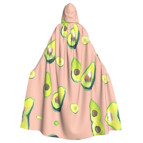 NImongt Disfraz unisex con capucha con estampado de imágenes de aguacate para cosplay, carnaval, bruja, suministros de fiesta temática