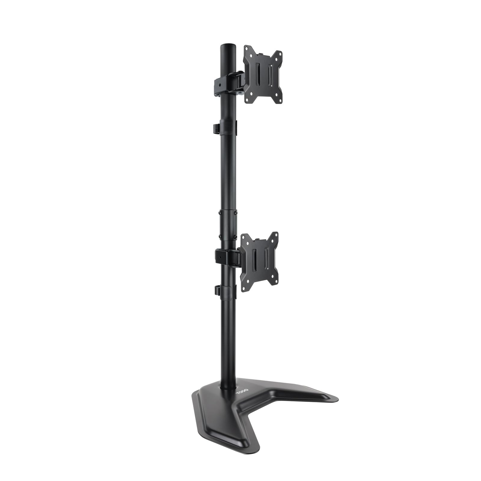TOOQ DB1703TNV-B stojak na stół z podstawką, obrotowy i pochylny, do montażu 2 wyświetlaczy pionowych 17-32", kolor czarny
