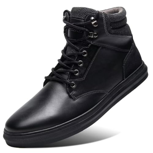 Image of Arkbird Casual Sneaker Boots, High-Top Sneakers Lace-up Leather Chukka Shoes for Men