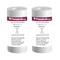1 micron 10" x 2.5" Whole House Water Filter Cartridge | Sediment Water Filter Replacement for 10 Inches Reverse Osmosis System Compatible with Culligan, Pentek, and Other Brands | Pack of 2