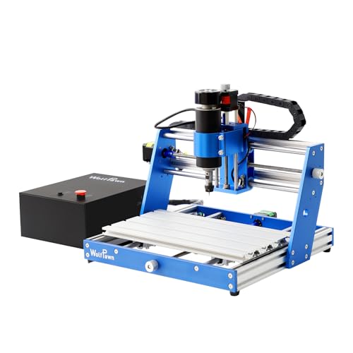 WolfPawn 3018 500W CNC Router Machine All Metal Structure 3 Aixs CNC Engraving Machine with Emergency Stop Button and Limit Switches for Wood Acrylic MDF Nylon Carving, Working Area 300X180X60mm - Image 7