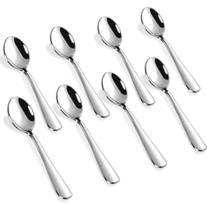 Hiware 12-Piece Demitasse Espresso Spoons, 4 Inches Stainless Steel Mini Coffee Spoons