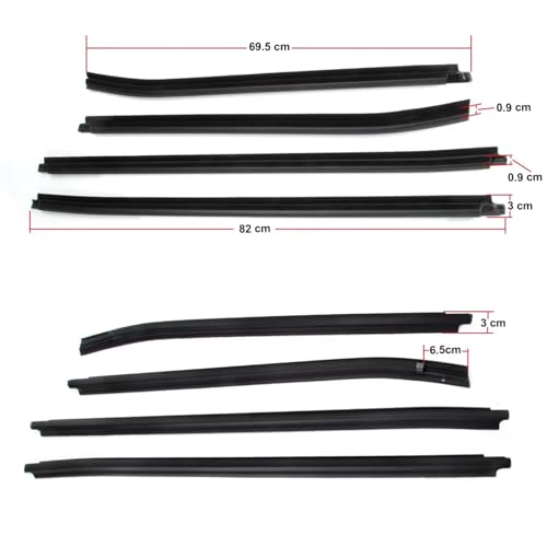 Burlete exterior de puertas con ajuste hermético para Toyota Hilux Vigo Mk6 Pickup 5