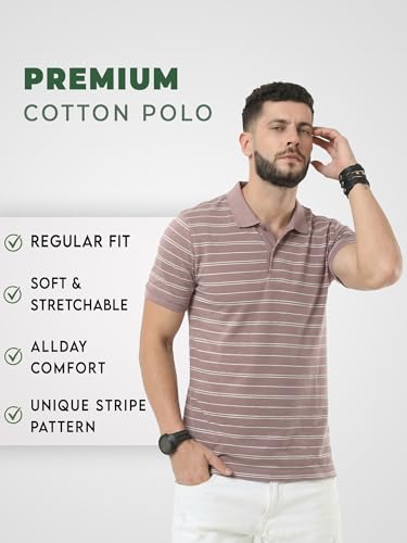 Image of fanideaz Branded Mens Half Sleeve Cotton Striped Polo T-Shirt for Mens || Polo Tshirt for Men || Branded Tshirt for Men