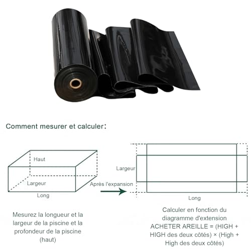 Bâche imperméable pour étangs avec isolation robuste de 0,2 mm