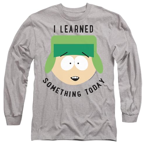 South Park I Learned Something Today Mens Long Sleeve T Shirt, Athletic Heather, Large